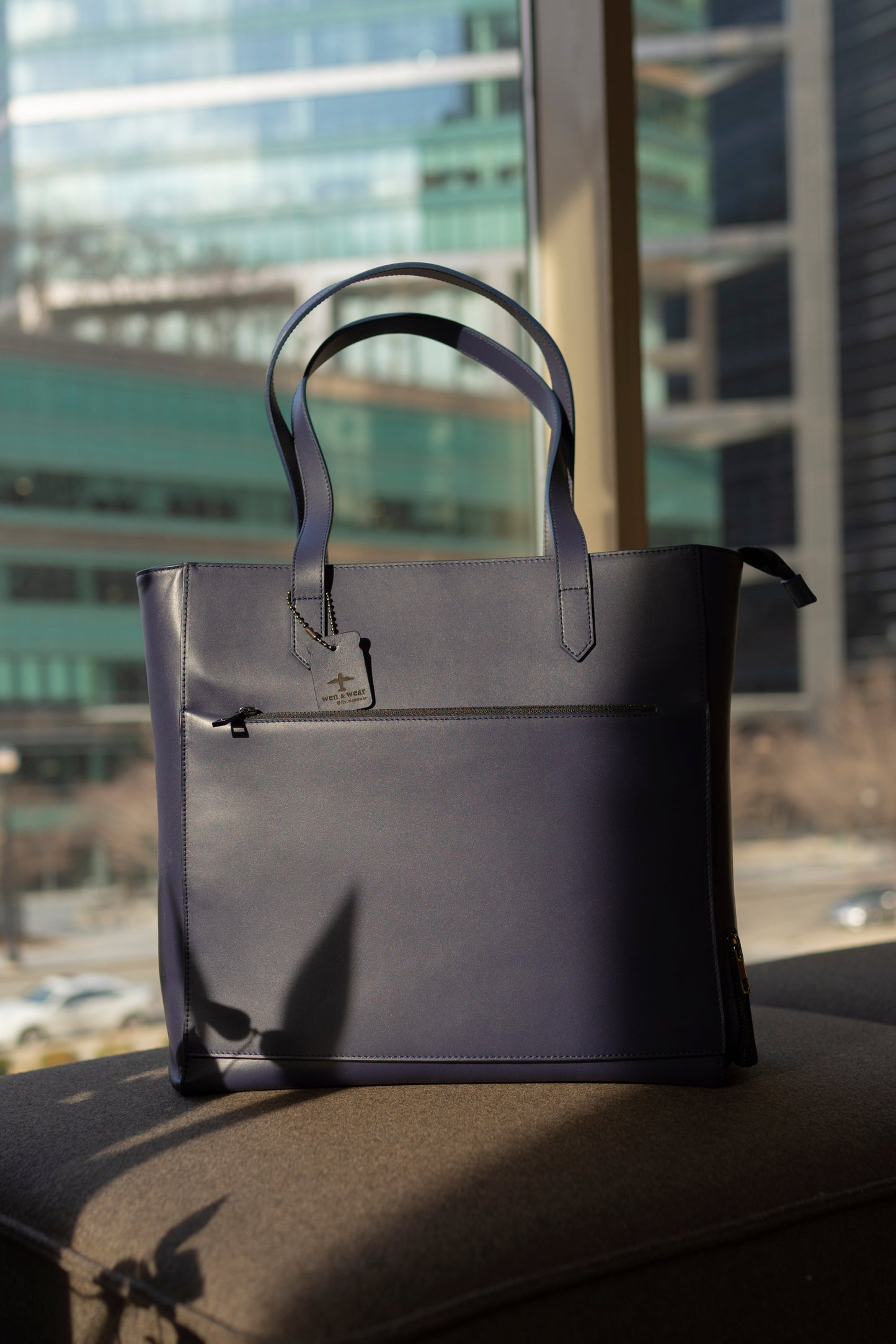 Wen & Wear | Genuine Leather Structured Tote Bag