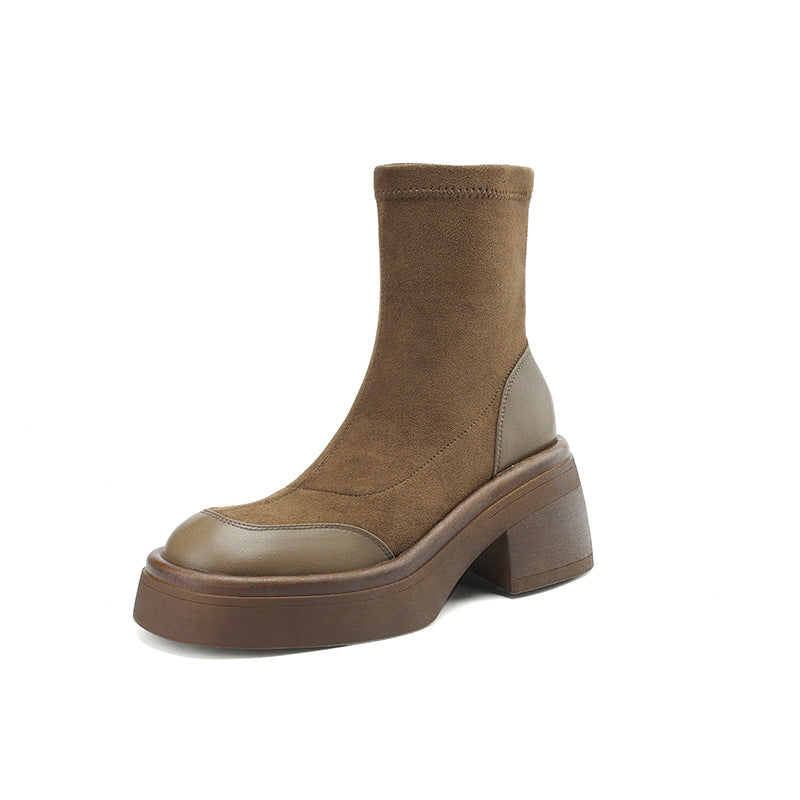 Mylu | REVY | Ankle Boots | Round Toe Block Heel | 2.5" Heel Height