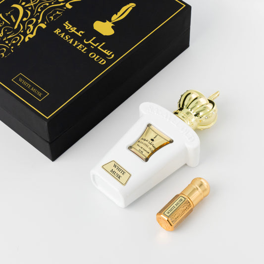 Rasayel Oud White Musk Perfume + Oil Set, Unisex